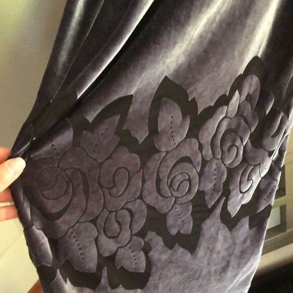 The Vintage Shop velvet body con dress M Gray - Picture 5 of 8